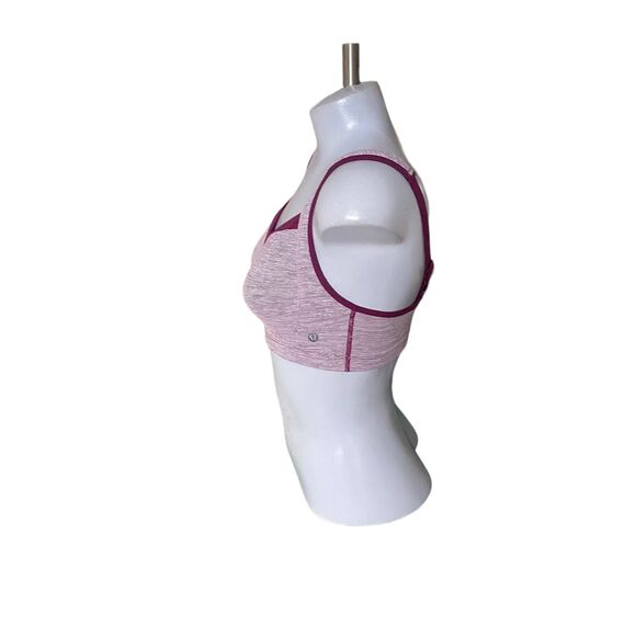 Lululemon TaTa Tamer Bra 32 AB Wine stripe - Picture 6 of 10